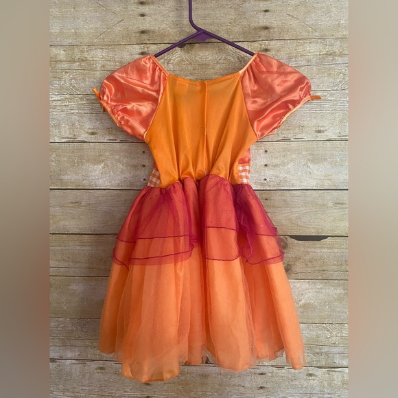 Lalaloopsy Girl Dress Small 3 - 4 Orange Costume Layered Ruffles Halloween - Picture 2 of 11